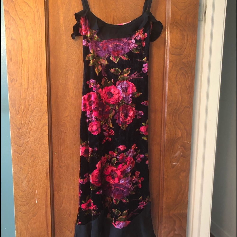 Vintage Betsey Johnson velvet slip dress size P